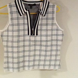 K. MILLEN - "PETITE KNITTED POLO TOP  w/ SKIRT  ( 2 Pieces)
